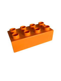Lego Duplo kostka oranžová 4x2